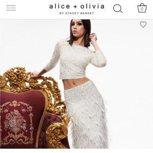 Alice and Olivia by Stacey Bendet. Color off white light cream.Size xs.